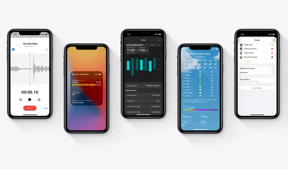 La nueva interfaz de iOS 14. | Foto: Apple