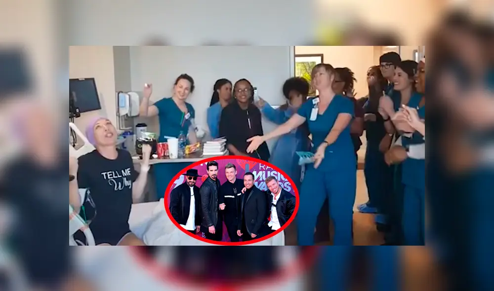 En Facebook, una mujer con cáncer no pudo asistir al concierto de los Backstreet Boys y las enfermeras le cantaron unas canciones. En Facebook, una mujer con cáncer no pudo asistir al concierto de los Backstreet Boys y las enfermeras le cantaron unas canciones.
