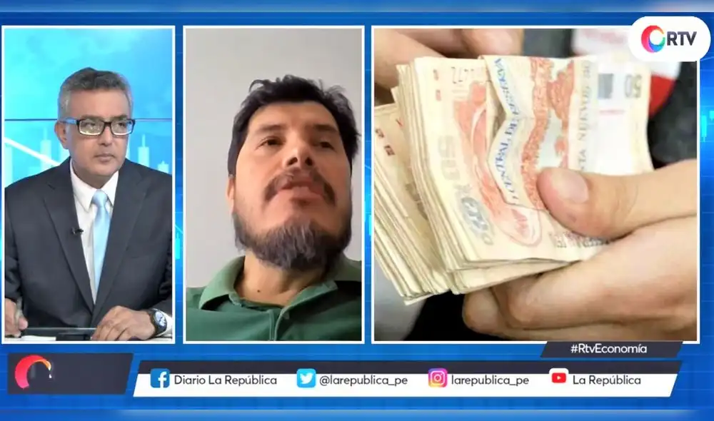 Economista Armando Mendoza en videoconferencia con Rumi Cevallos, conductor de RTV Economía. Foto: Captura. Economista Armando Mendoza en videoconferencia con Rumi Cevallos, conductor de RTV Economía. Foto: Captura.