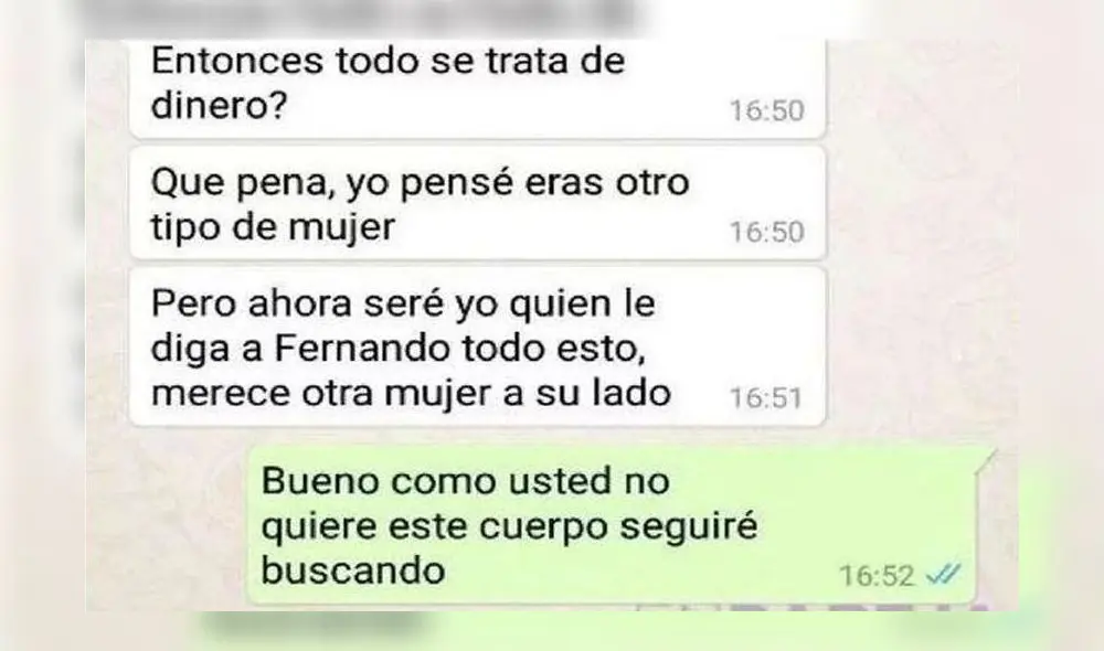 WhatsApp: Chica le envía foto íntima a su suegro y le da una polémica confesión [FOTOS] 