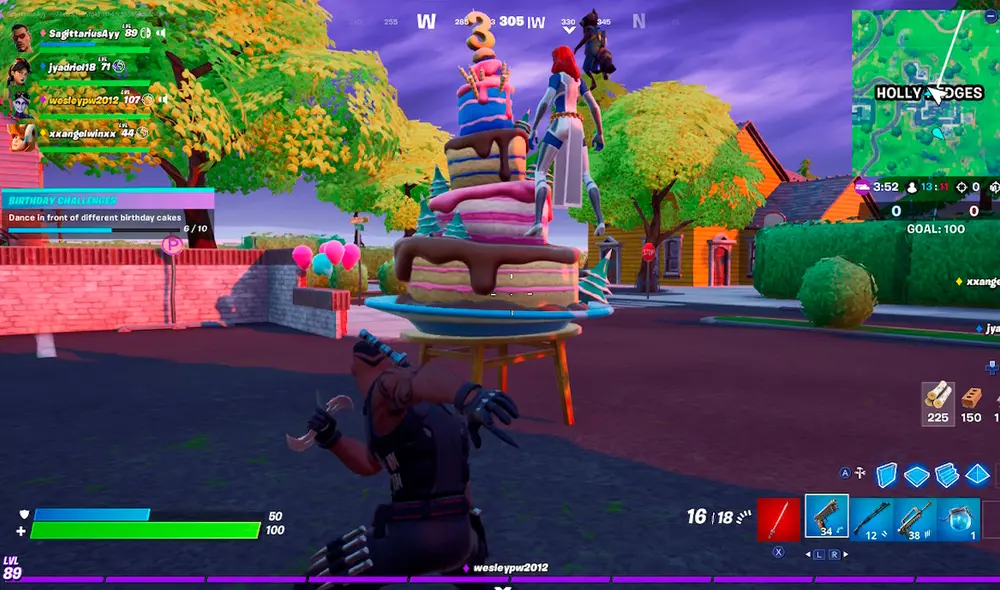 Conoce dónde encontrar cada uno de los pasteles de cumpleaños en la isla de Fortnite.