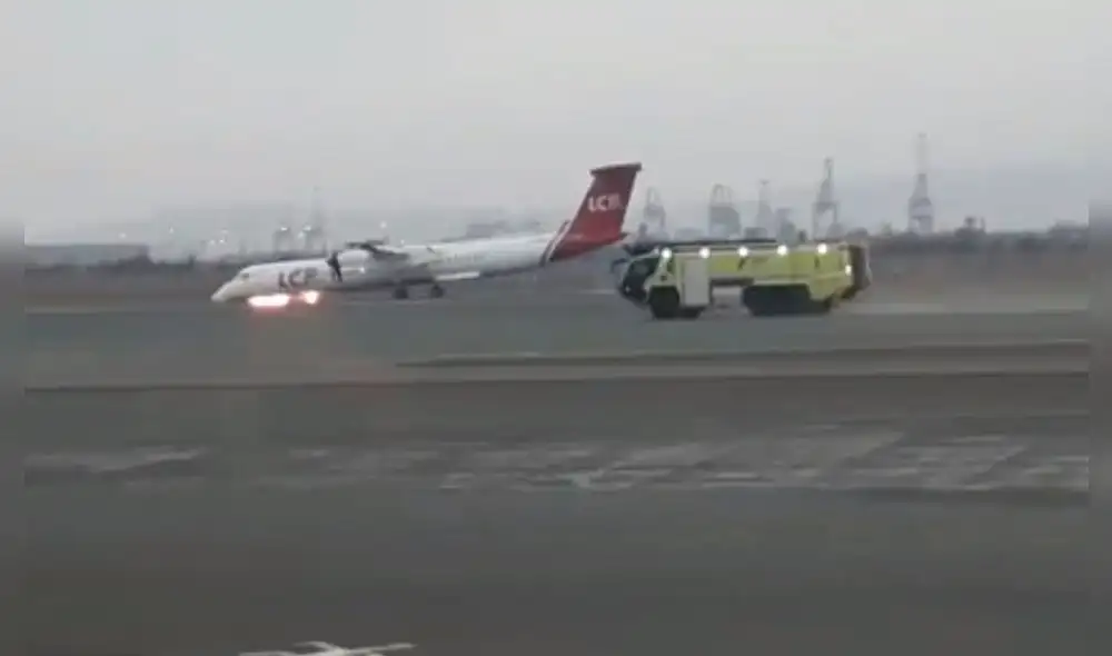 Avión de LC Perú aterriza de emergencia en el Jorge Chávez tras presentar fallas