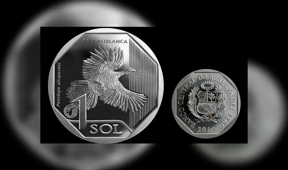 Moneda alusiva a la Pava Aliblanca. Foto: BCRP