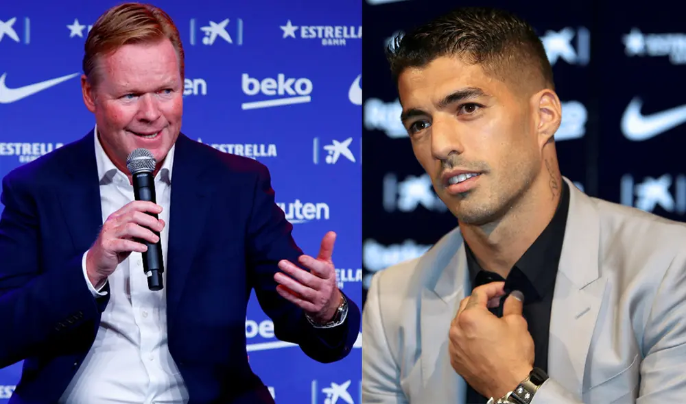 Luis Suárez aludió a Ronald Koeman cuando le preguntaron si tenía algún reproche como exjugador del Barcelona. Composición: EFE.