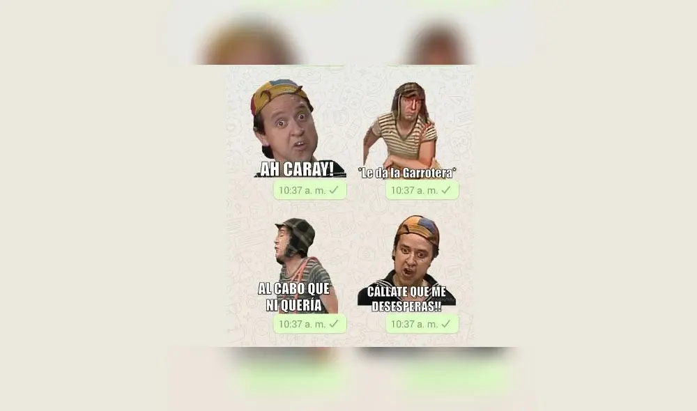 Divertidos stickers de WhatsApp de El Chavo del Ocho.