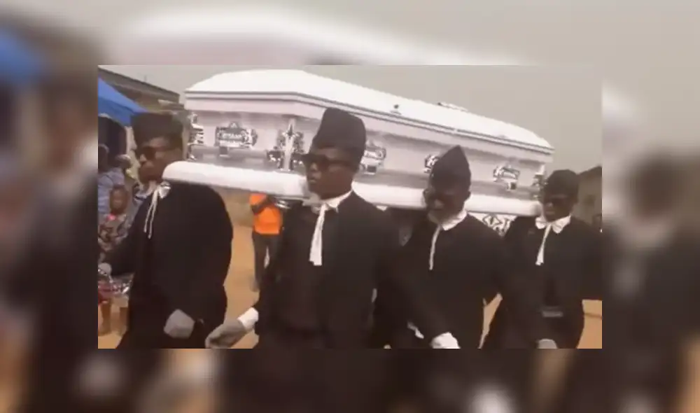 En las redes sociales se ha vuelto viral los memes de un grupo de hombre bailando con un ataúd en hombros. En las redes sociales se ha vuelto viral los memes de un grupo de hombre bailando con un ataúd en hombros.
