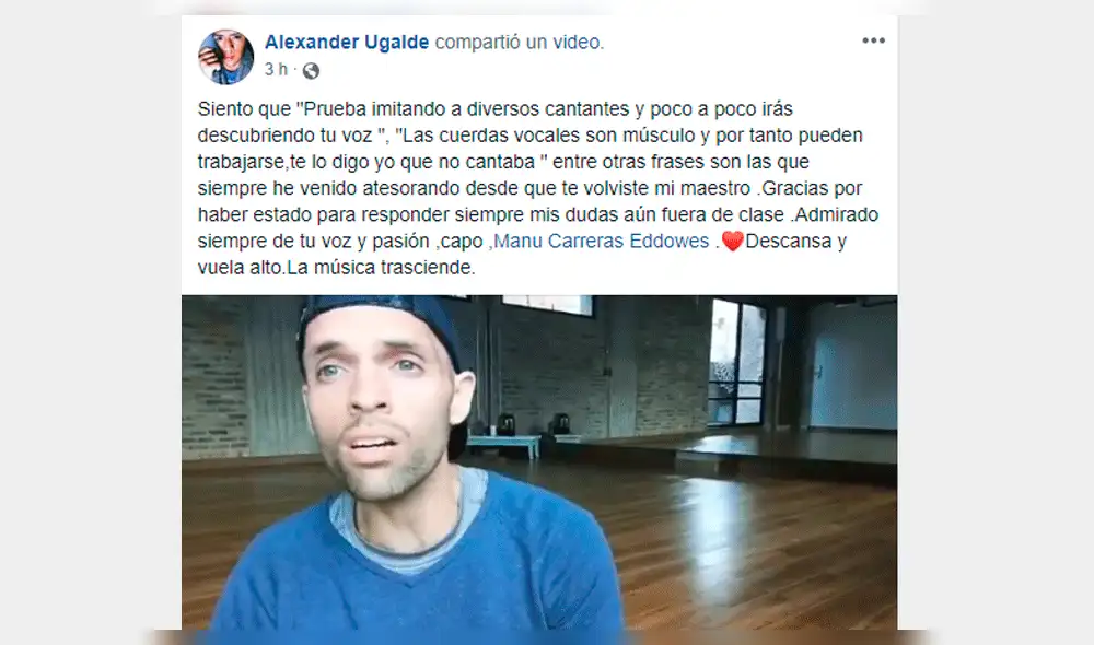 Murió Manu Carreras: fans dejan conmovedores mensajes al ex cantante de 'La Voz Perú' [VIDEO]