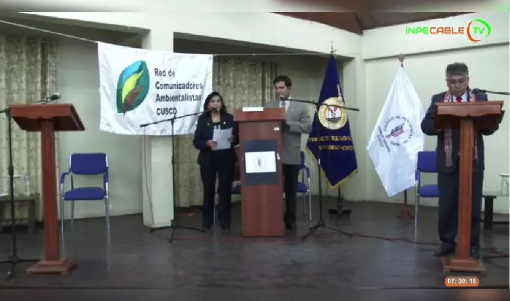 Debate ambiental fue desarrollado solo con la participación de uno de los candidatos. Foto: ImpecableTv. Debate ambiental fue desarrollado solo con la participación de uno de los candidatos. Foto: ImpecableTv.