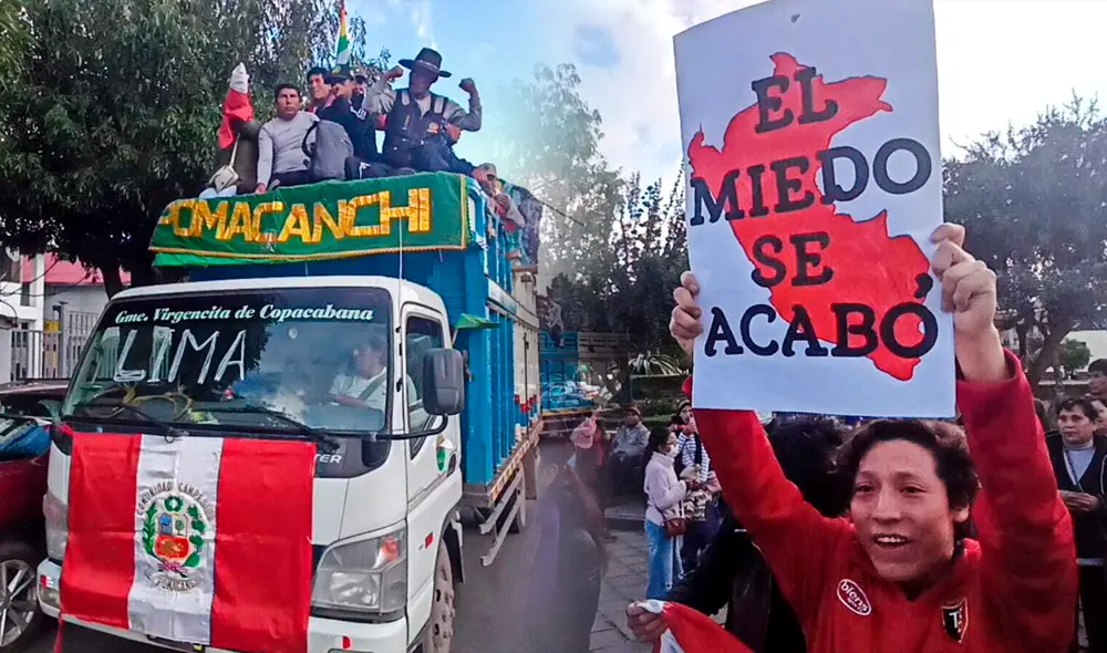 Ciudadanos de la región Cusco emprendieron viaje a Lima y fueron despedidos con aplausos. Foto: Composición Jazmin Ceras/ La República