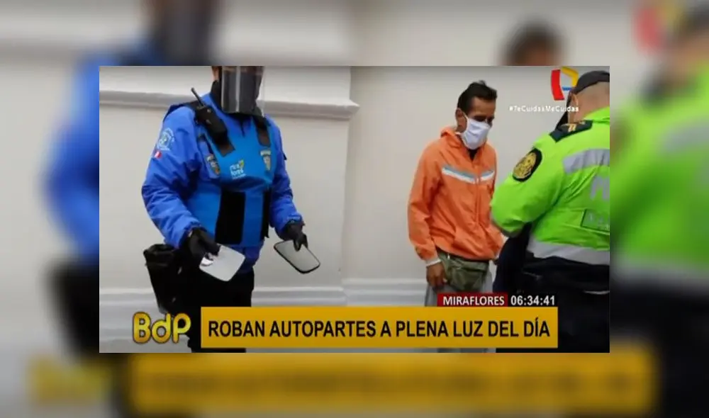 El delincuente fue capturado a unas cuadras del lugar. / Créditos: Captura de pantalla Panamericana tv El delincuente fue capturado a unas cuadras del lugar. / Créditos: Captura de pantalla Panamericana tv