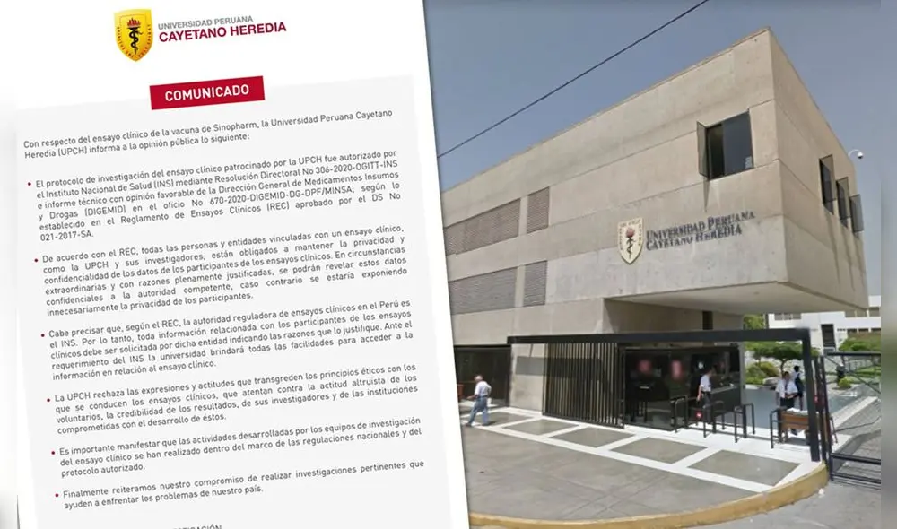 UPCH se pronuncia e indican que ellos deben mantener confidencialidad. Foto: La República