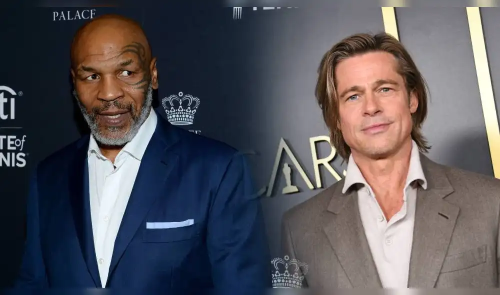 Brad Pitt se encontraba ensayando junto a Robin Givens, pareja del boxeador. (Foto: AFP / Composición)