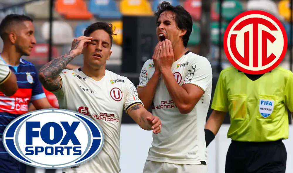 Fox Sports se equivocó el escudo de Universitario con el de UTC. Foto: Composición/GLR