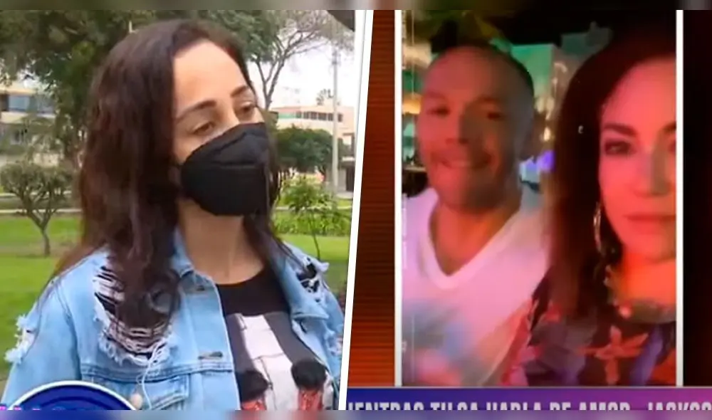El luchador conversaba con la empresaria mientras sale con Tilsa Lozano. Foto: composición captura ATV