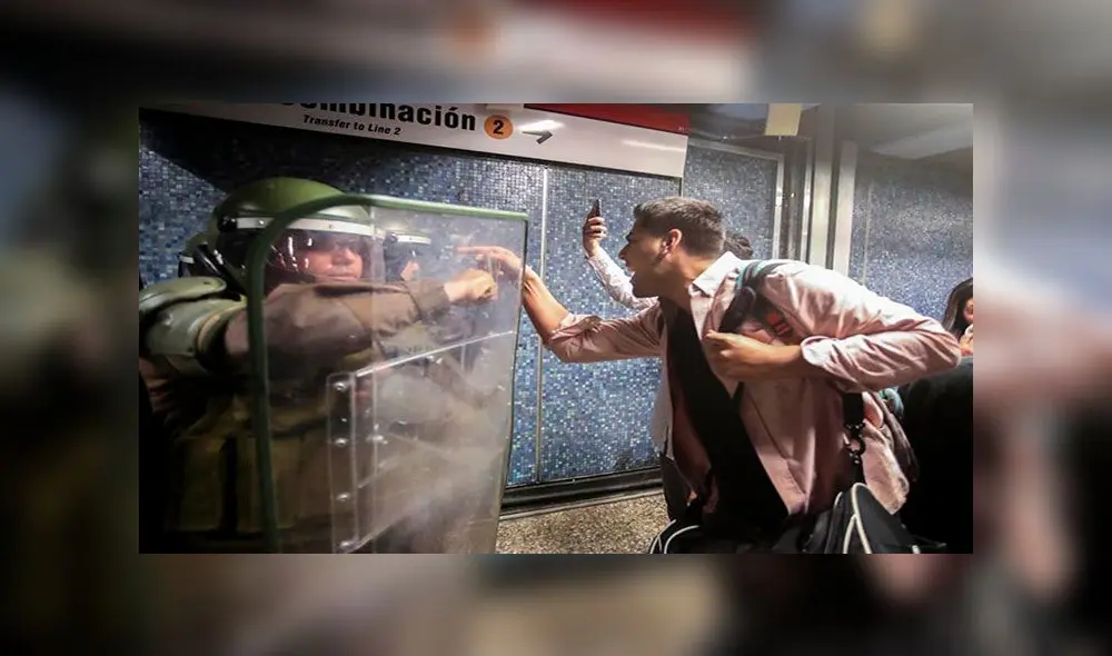 Gran cantidad de Carabineros resultaron heridos tras los disturbios del viernes. Foto: EFE Gran cantidad de Carabineros resultaron heridos tras los disturbios del viernes. Foto: EFE