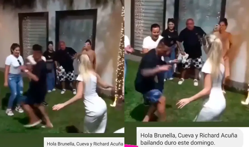 Brunella Horna se divierte con Christian Cueva en reunión. Foto: captura/Instagram