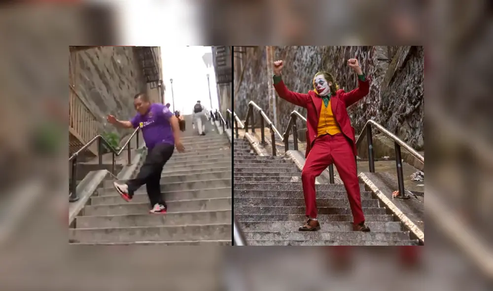Facebook viral: hincha de Alianza Lima se graba bailando como el Joker de Joaquin Phoenix en escaleras de Nueva York