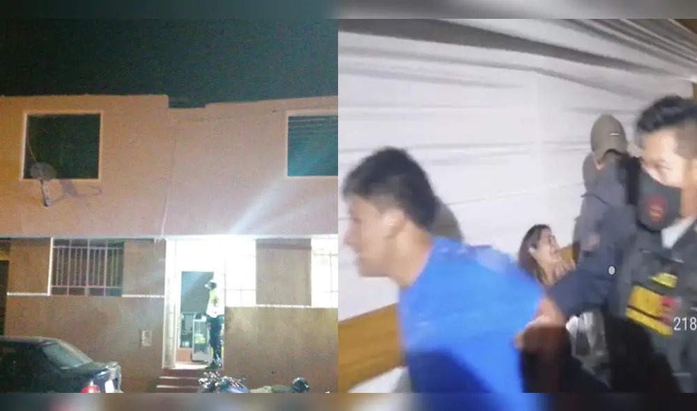 La Policía intervino la vivienda en la parte alta del distrito de Miraflores, donde se realizaba la fiesta patronal. Foto: PNP.