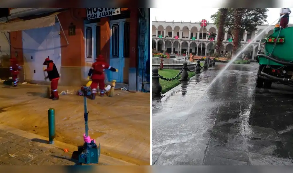 Festejos por Año Nuevo dejaron 110 toneladas de basura en el Cercado de Arequipa.