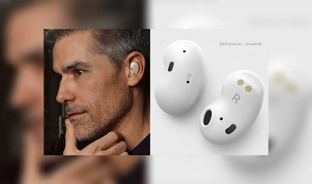 Así lucirían los nuevos Galaxy Buds puestos. | Foto: WinFuture