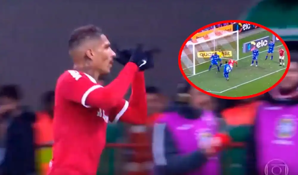 Paolo Guerrero puso el primero para el Inter de Porto Alegre. (Créditos: captura) Paolo Guerrero puso el primero para el Inter de Porto Alegre. (Créditos: captura)