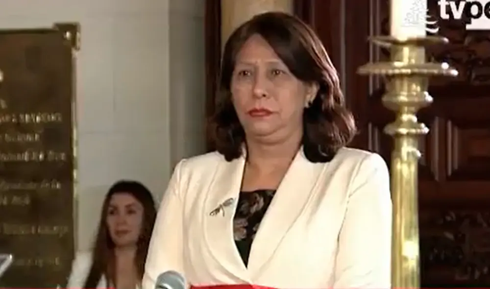 La nueva titular del MIMP es Grecia Rojas. Foto: Captura Tv Perú La nueva titular del MIMP es Grecia Rojas. Foto: Captura Tv Perú