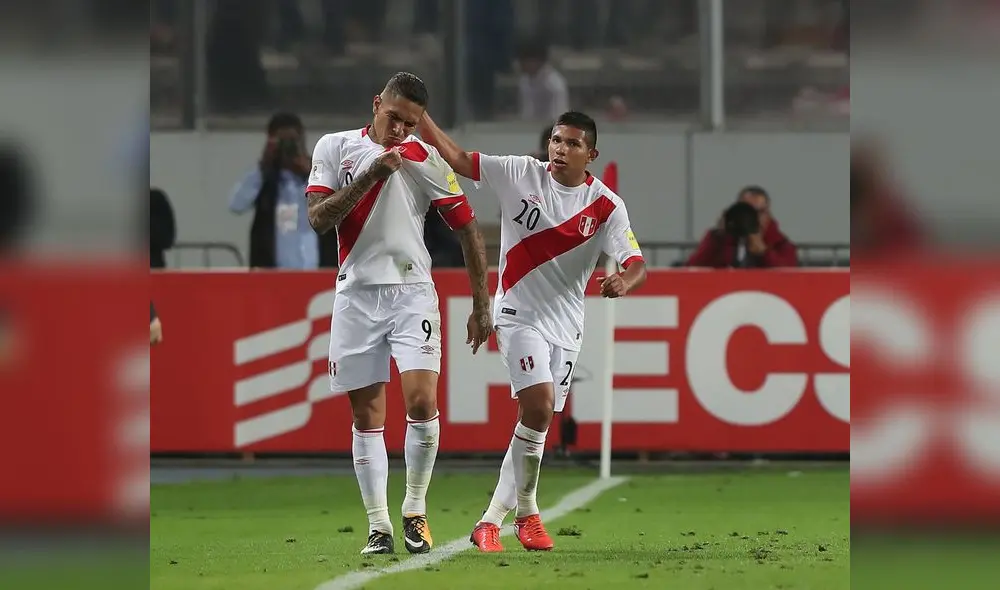 El delantero de la selección peruana celebró de forma eufórica su tanto. El delantero de la selección peruana celebró de forma eufórica su tanto.