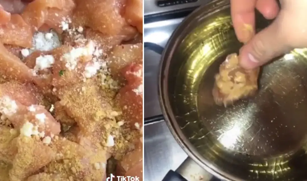 Desliza las imágenes para ver más sobre esta sencilla receta de pollo tipakay. Foto: captura de TikTok