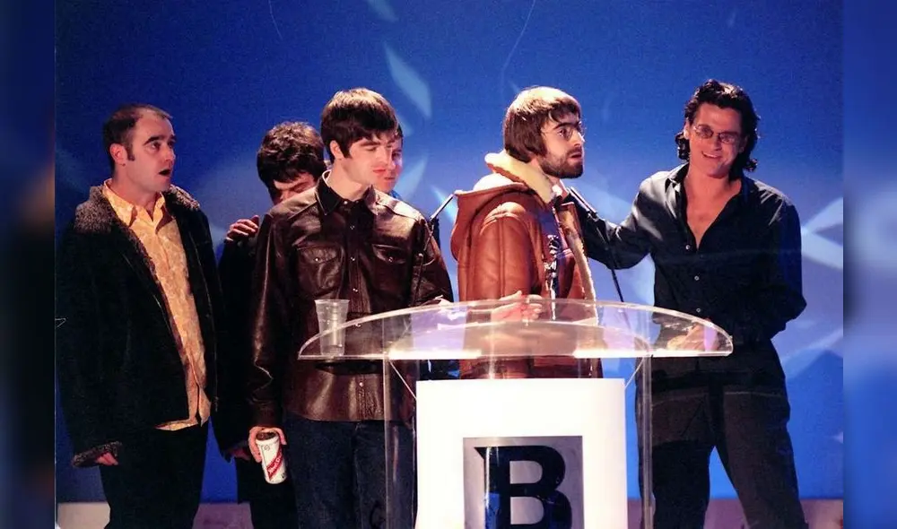 Oasis en los Brit Awards 1997