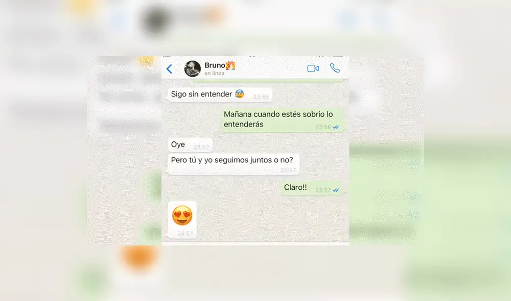 WhatsApp: Joven totalmente ebrio termina revelando oscuro secreto a su novia [FOTOS]
