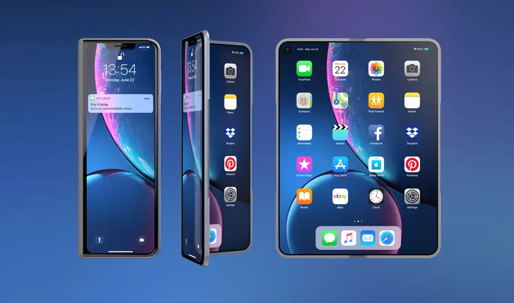 Nuevos informes aseguran que Apple se encuentra en las primeras etapas de desarrollo de su primer teléfono plegable. Foto: Roy Gilsing Design Nuevos informes aseguran que Apple se encuentra en las primeras etapas de desarrollo de su primer teléfono plegable. Foto: Roy Gilsing Design