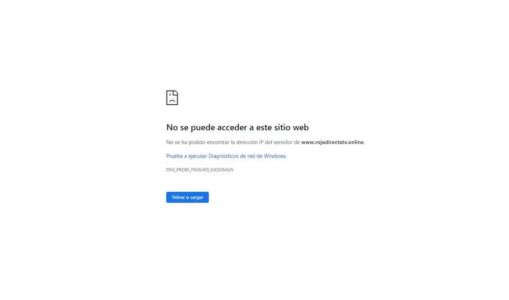 Ya no se puede acceder a las páginas bloqueadas como "Rojadirecta". Ya no se puede acceder a las páginas bloqueadas como "Rojadirecta".