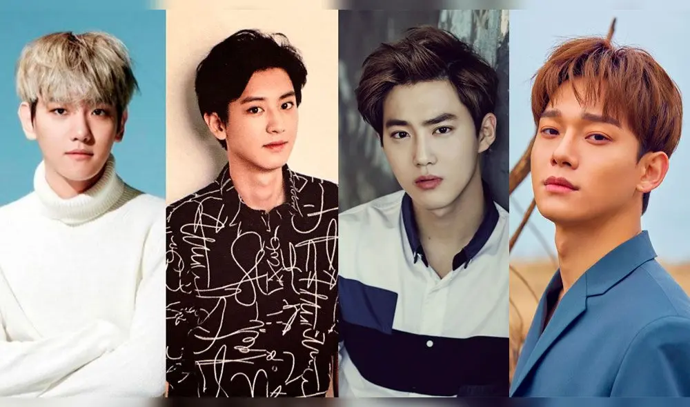 Suho, Baekhyun, Chanyeol y Chen de EXO