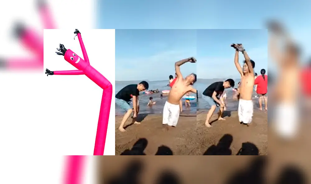 Facebook: joven asiático imita a ‘muñeco inflable’ y causa risas en miles de usuarios [VIDEO]