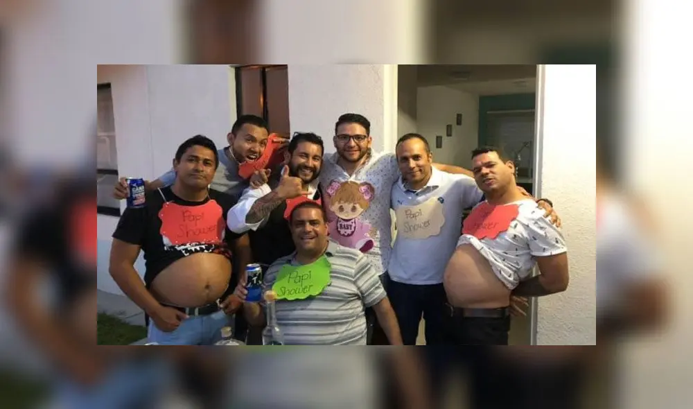 Amigos organizan un ‘papi shower’ y futuro padre queda sorprendido [FOTOS]