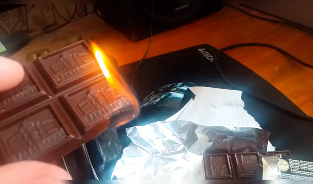 YouTube Viral: Quemó tableta de chocolate y pasó algo increíble [VIDEO]