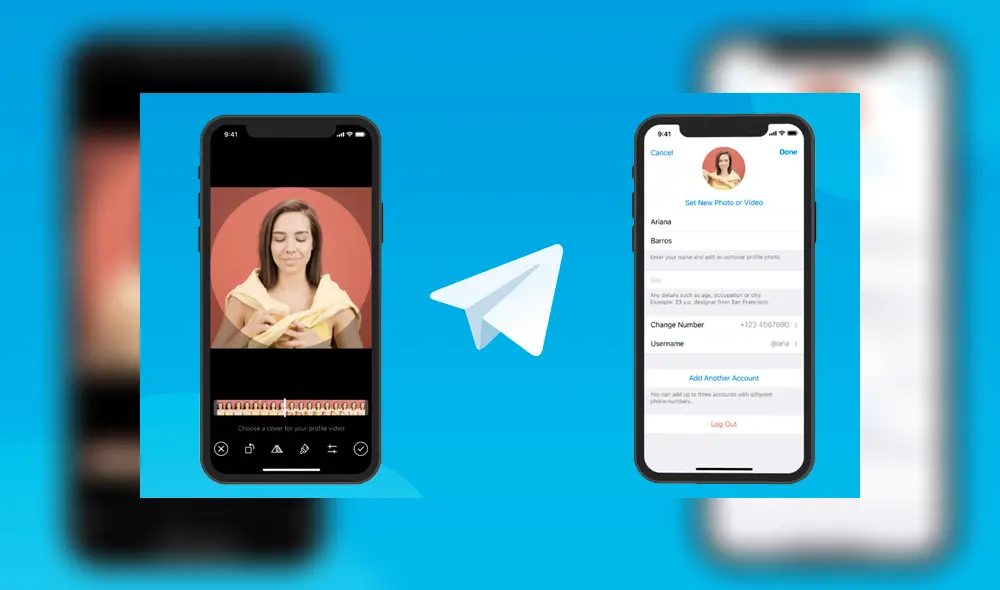Telegram añade la función de video de perfil y transferir archivos de hasta 2 GB. Foto: composición La República.