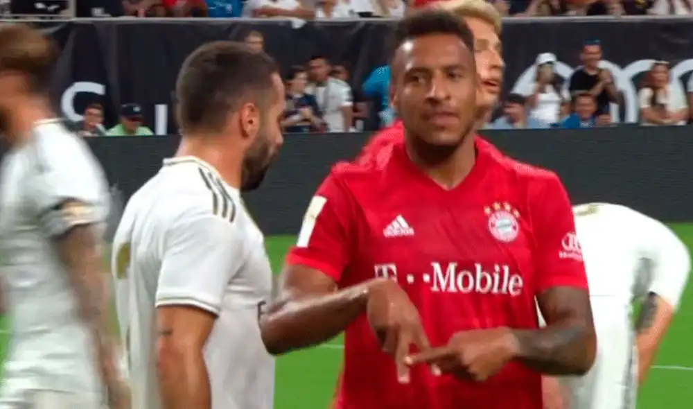 Corentin Tolisso anotó primer gol del Real Madrid vs. Bayern Múnich por la International Champions Cup 2019. | Foto : DirecTV Corentin Tolisso anotó primer gol del Real Madrid vs. Bayern Múnich por la International Champions Cup 2019. | Foto : DirecTV