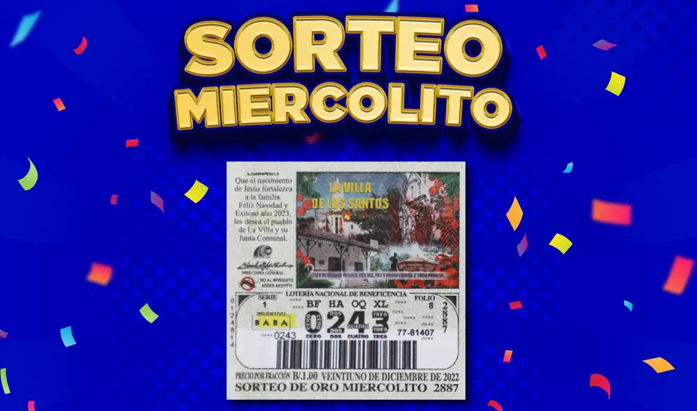 Lotería Nacional de Panamá HOY, 21 de diciembre: resultados EN VIVO del sorteo ‘Miercolito’ Lotería Nacional de Panamá HOY, 21 de diciembre: resultados EN VIVO del sorteo ‘Miercolito’