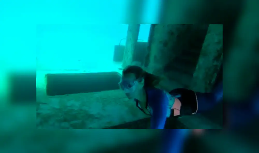 Facebook viral: buceadora se topa con misterioso vestigio abandonado en el fondo del océano [VIDEO]