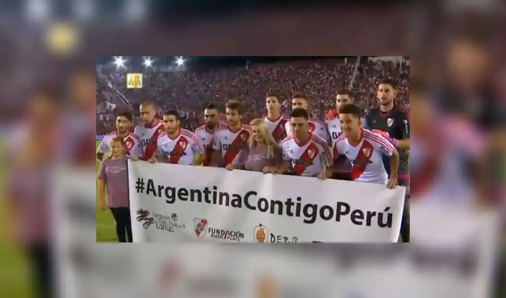 River Plate y Lanús enviaron mensaje solidario con Perú por los desastres naturales
