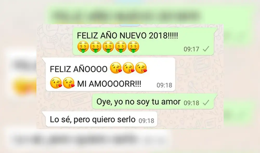 WhatsApp: Aprovechó saludo por Año Nuevo para declararse, pero desenlace es inesperado