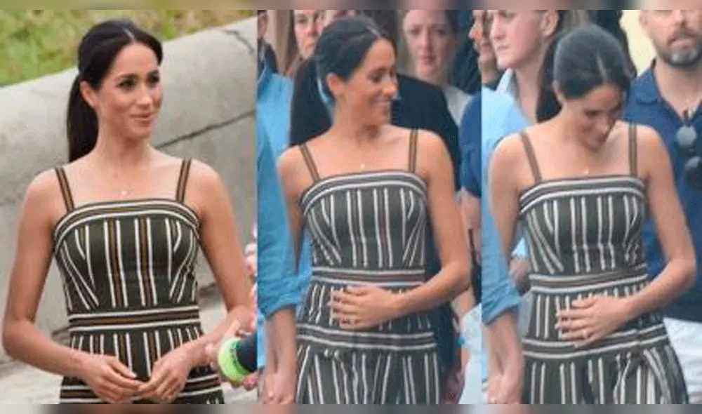 Meghan Markle enternece al presumir su pancita de embarazada [VIDEO]
