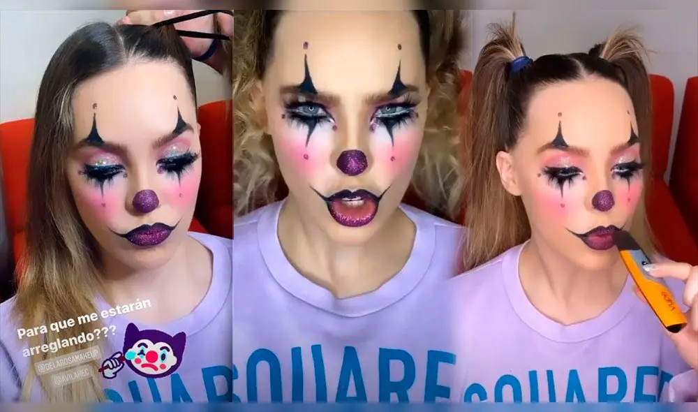 Belinda sorprende luciendo como sexy payasita