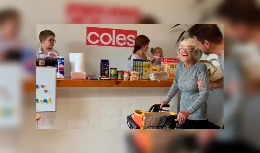 Armaron un supermercado en casa para que la abuela con Alzheimer pueda hacer las compras Armaron un supermercado en casa para que la abuela con Alzheimer pueda hacer las compras