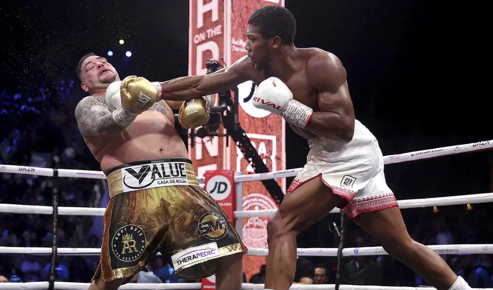 Anthony Joshua derrotó por decisión unánime a Andy Ruiz. Foto: Twitter