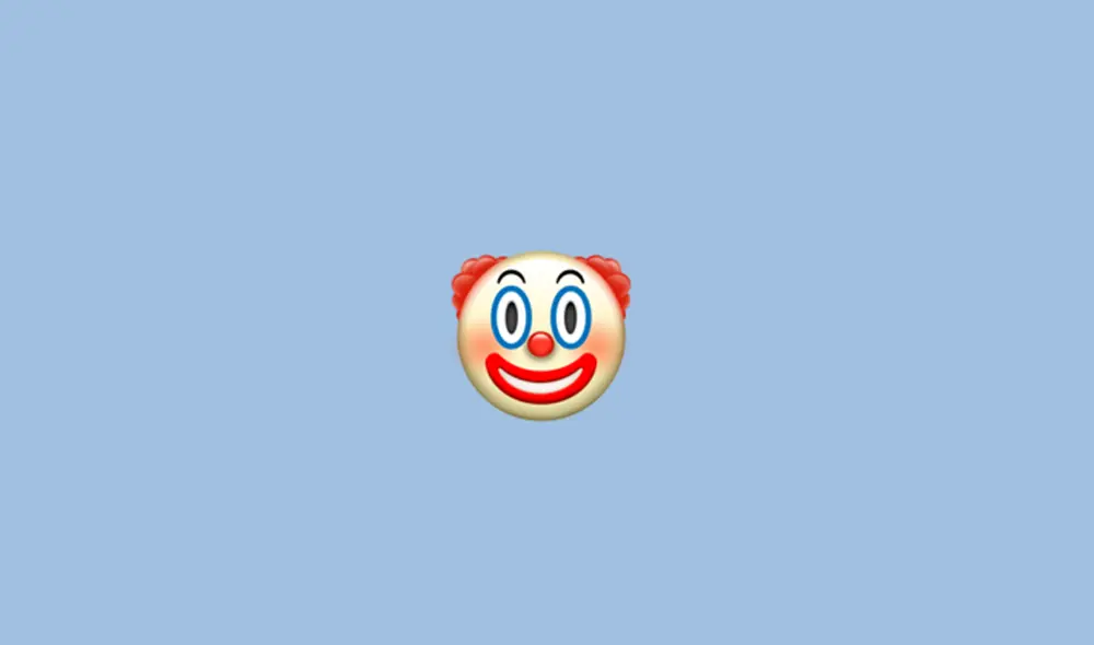 Así luce el emoji de payaso en WhatsApp. Foto: Captura.