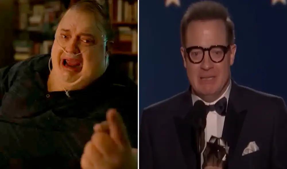 Brendan Fraser alista el estreno de "The whale", su última película. Foto: composición LR/A24/TNT