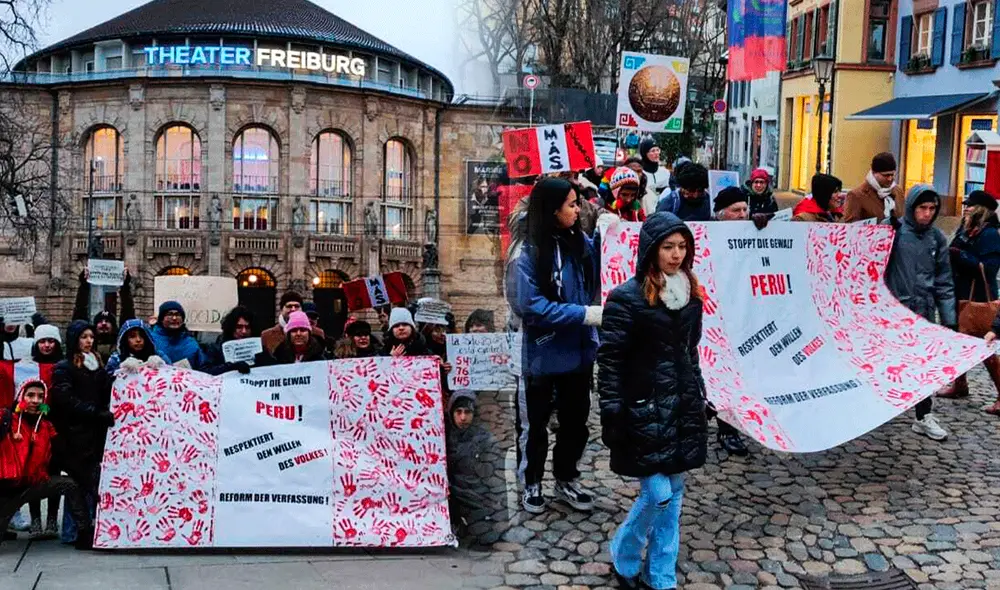 La marcha fue por la Plaza de la antigua Sinagoga (Platz Den Alten Synagoge),  llamada “Stop die morde in Perú. Foto: composición LR / Yasbell Escobar