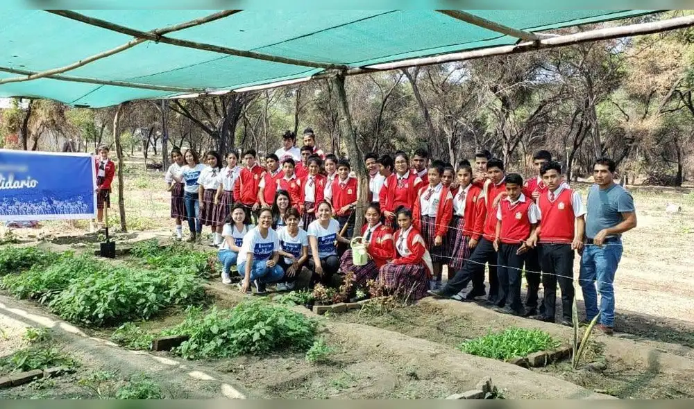 Escolares recibieron charla y sembraron plantas ornamentales.